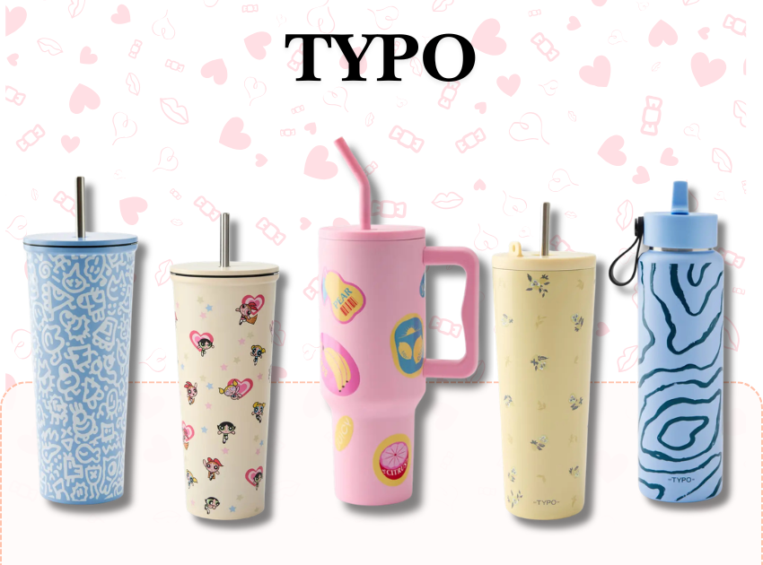 Gợi ý các mẫu bình nước Typo đẹp mắt làm quà tặng 8/3 cho bạn bè và người thân