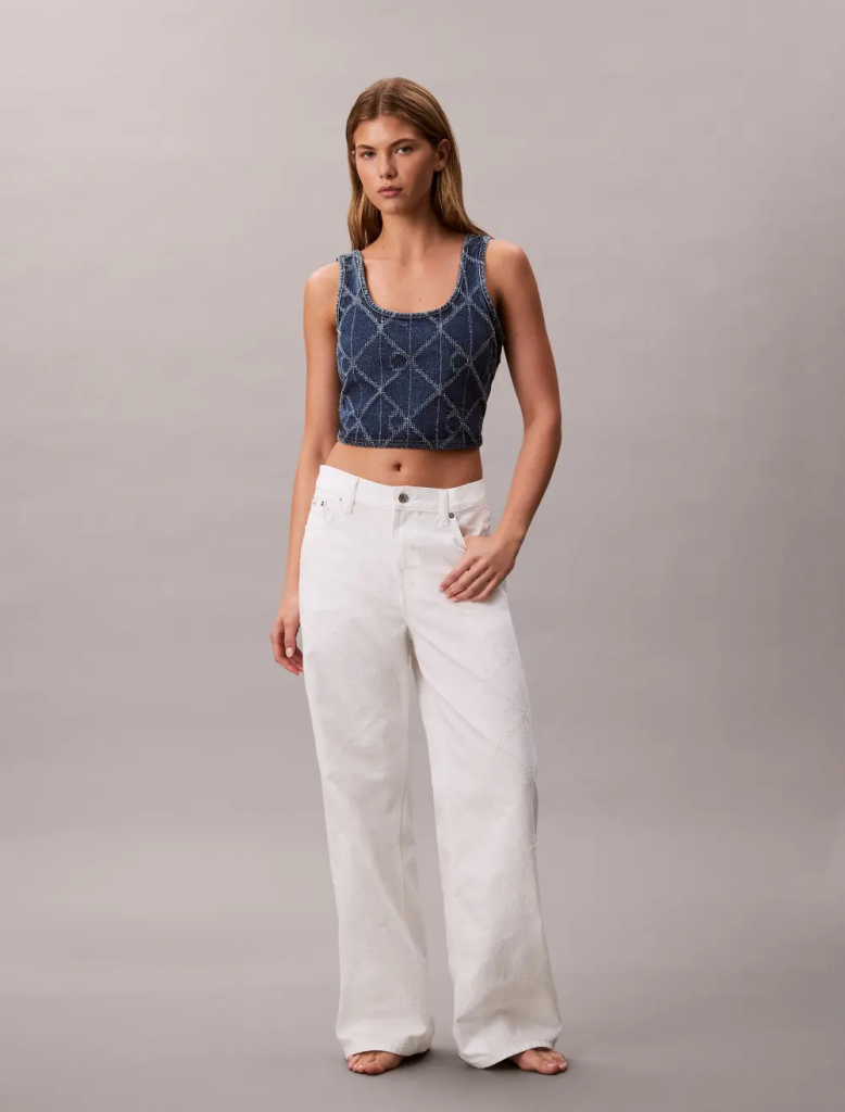 CK JEANS Quần Jeans Nữ Low Rise Baggy Fit