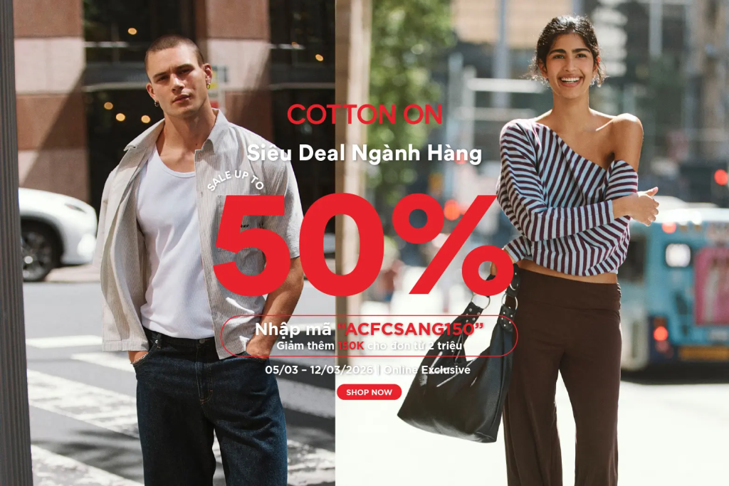 Săn ngay khuyến mãi hot từ ACFC Siêu deal ngành hàng - Giảm đến 50% + Extra