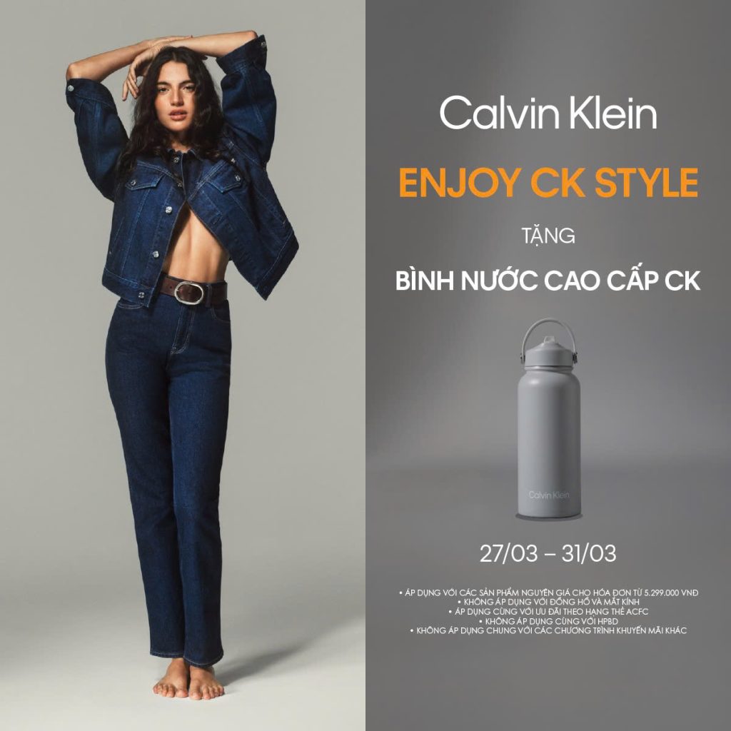 CALVIN KLEIN LAN TỎA CẢM HỨNG THỜI TRANG VÀ PHONG CÁCH SỐNG NĂNG ĐỘNG VỚI QUÀ TẶNG BÌNH NƯỚC CAO CẤP