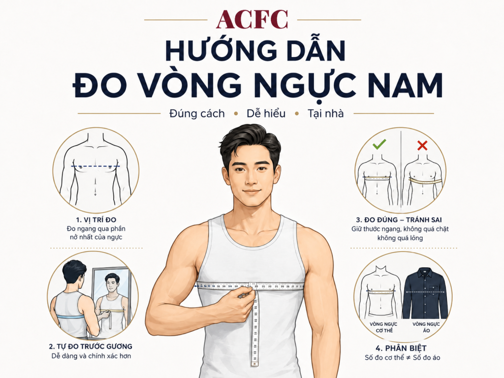 Hướng dẫn cách đo vòng ngực nam tại nhà