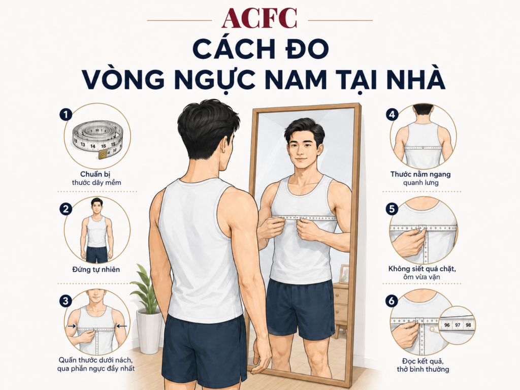 Cách Đo Vòng Ngực Nam Chính Xác Tại Nhà: Hướng Dẫn Từng Bước