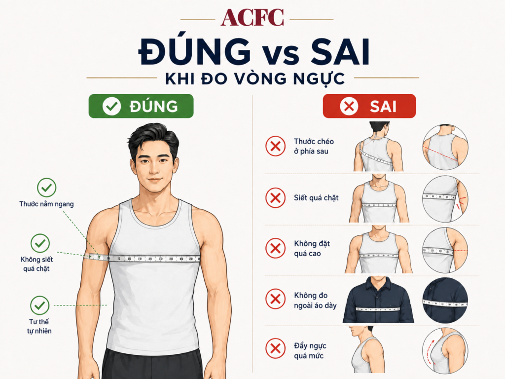 Cách Đo Vòng Ngực Nam Chính Xác Tại Nhà: Hướng Dẫn Từng Bước