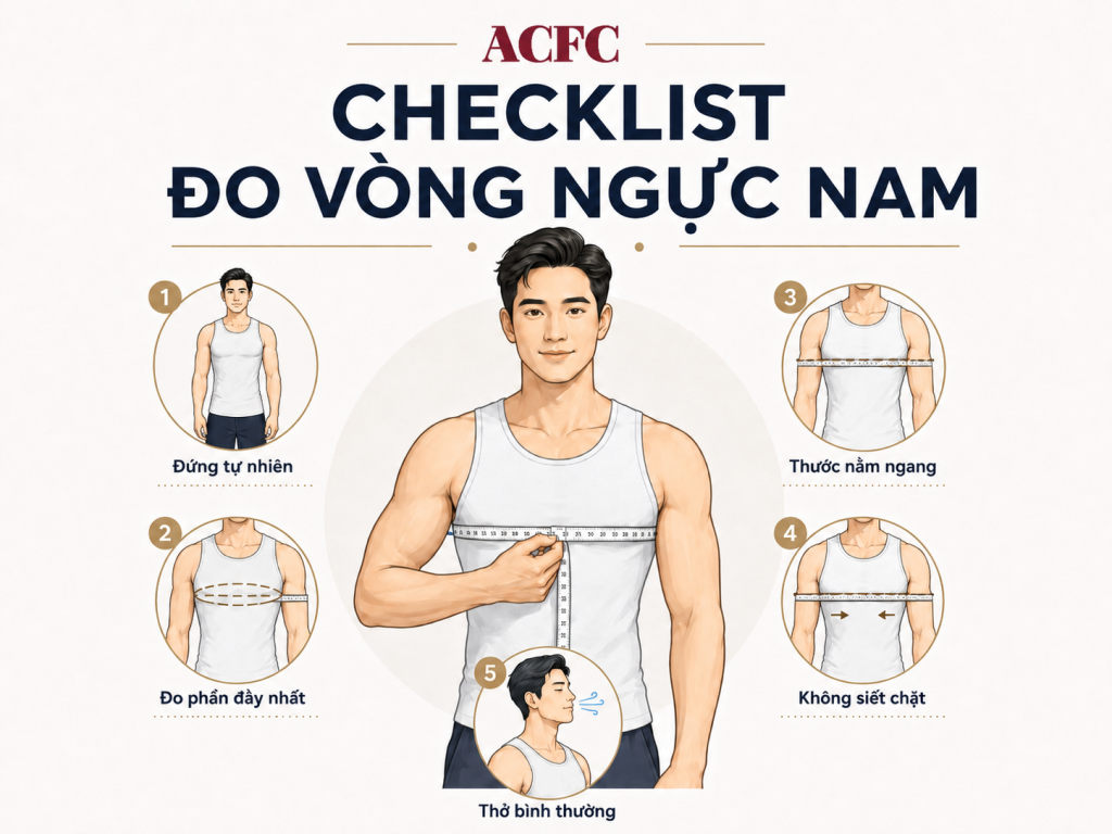 Cách Đo Vòng Ngực Nam Chính Xác Tại Nhà: Hướng Dẫn Từng Bước