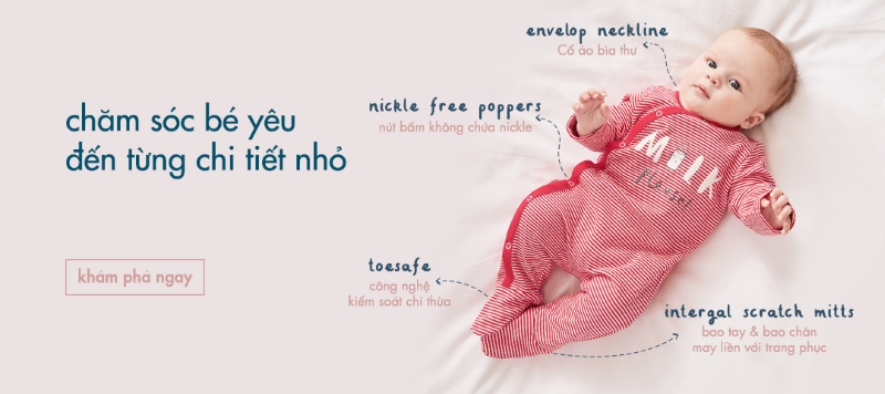 Ba mẹ có thể tham khảo quần áo sơ sinh của Mothercare tại đây nhé!