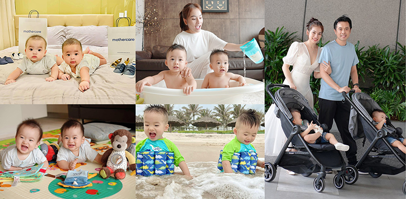 Gia đình Dương Khắc Linh sắm đầy đủ các quần áo và vật dụng cho bé từ Mothercare